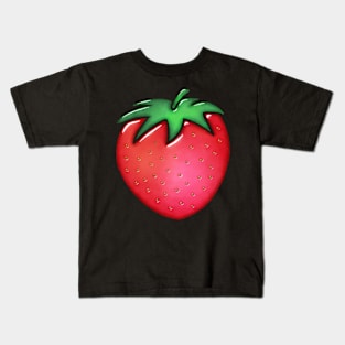 Glass Strawberry watercolor painting Kids T-Shirt